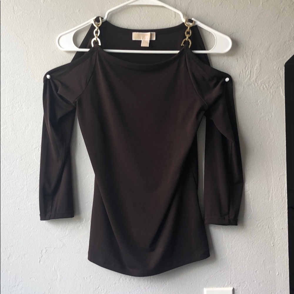 Brown and gold top.